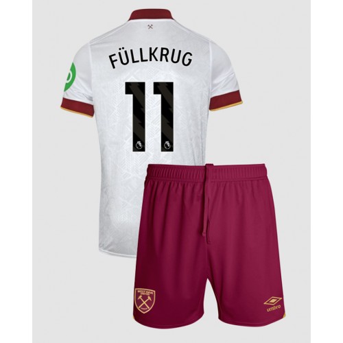 Fotbalové Dres West Ham United Niclas Fullkrug #11 Dětské Alternativní 2024-25 Krátký Rukáv (+ trenýrky)